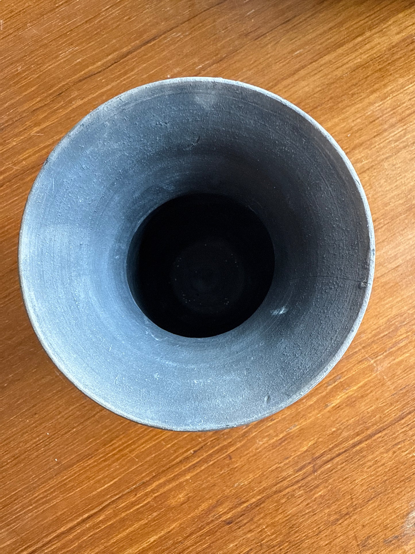 Wheel Thrown Flared Top Raku Fired Vase by CD