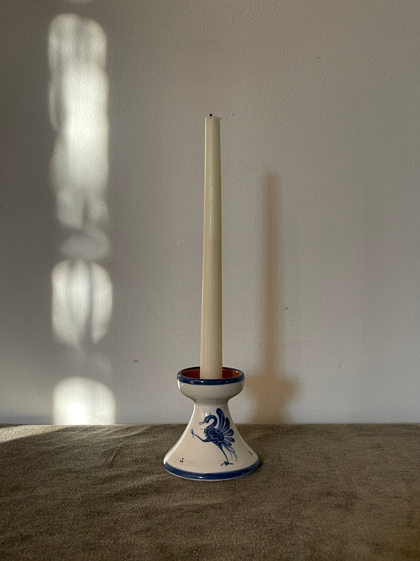 Handpainted Gruyere, Swedan Delft Candle Holder