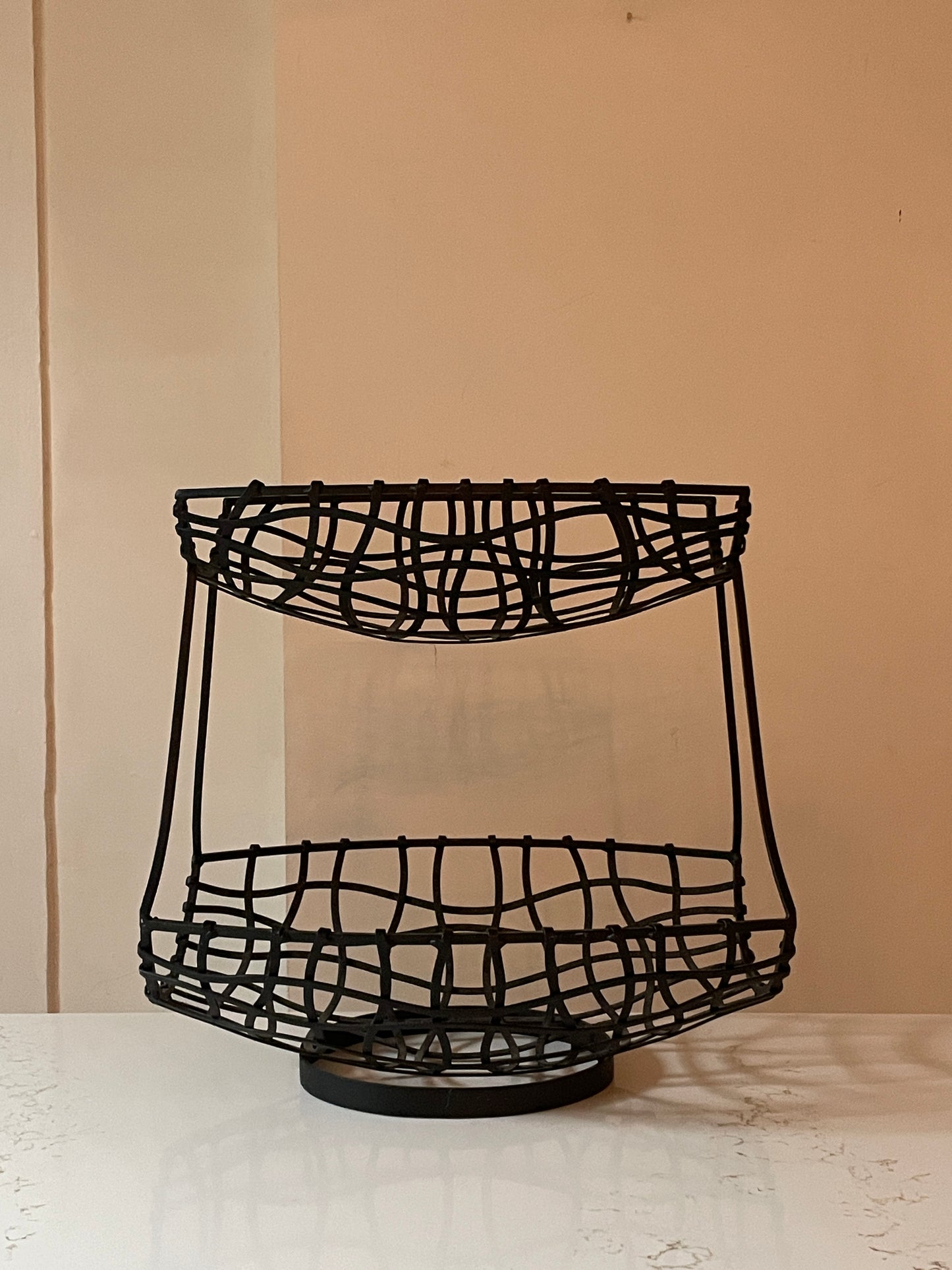 Woven Metal Tiered Fruit Rack