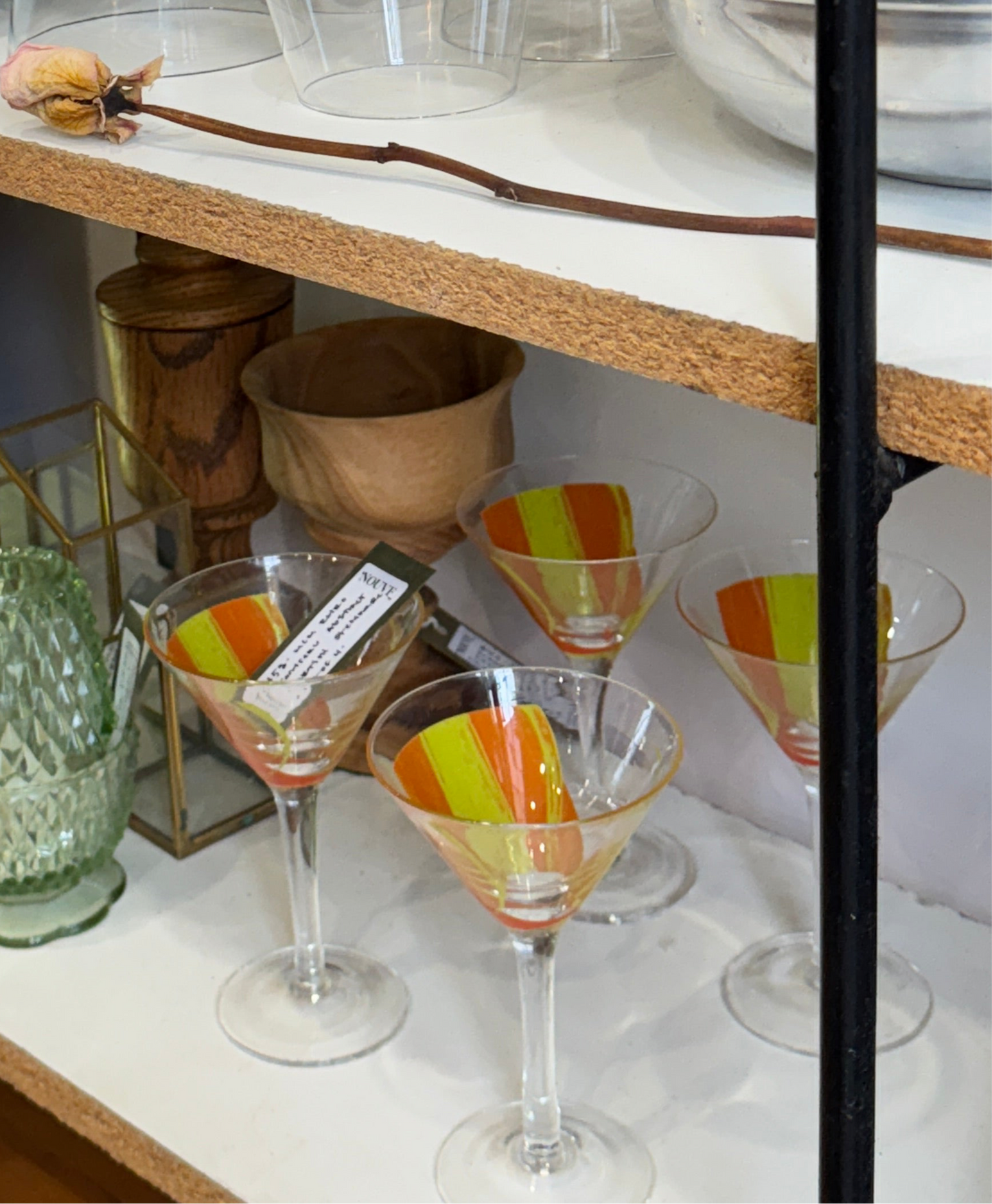MCM Cointreau Abstract Martini Stemware sold as set of 4