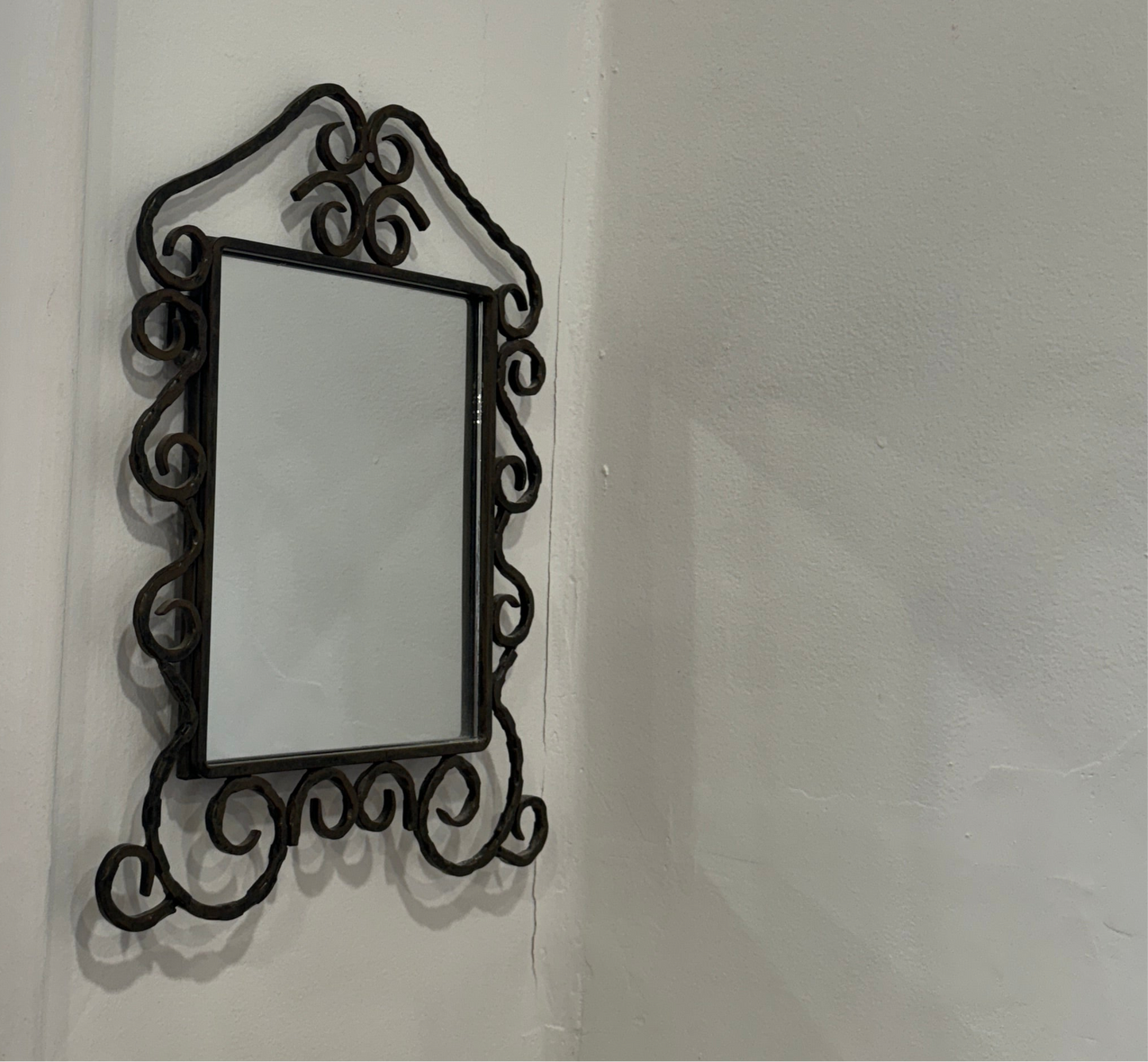Fused Iron Scrolling Spiral Wall Photo Frame