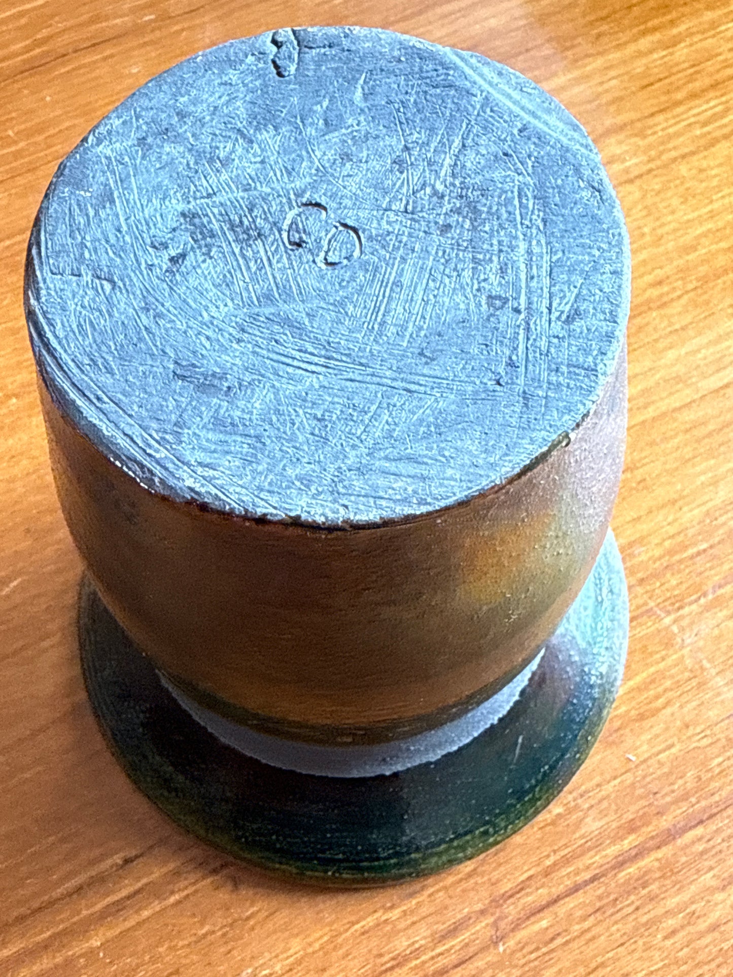 Wheel Thrown Flared Top Raku Fired Vase by CD
