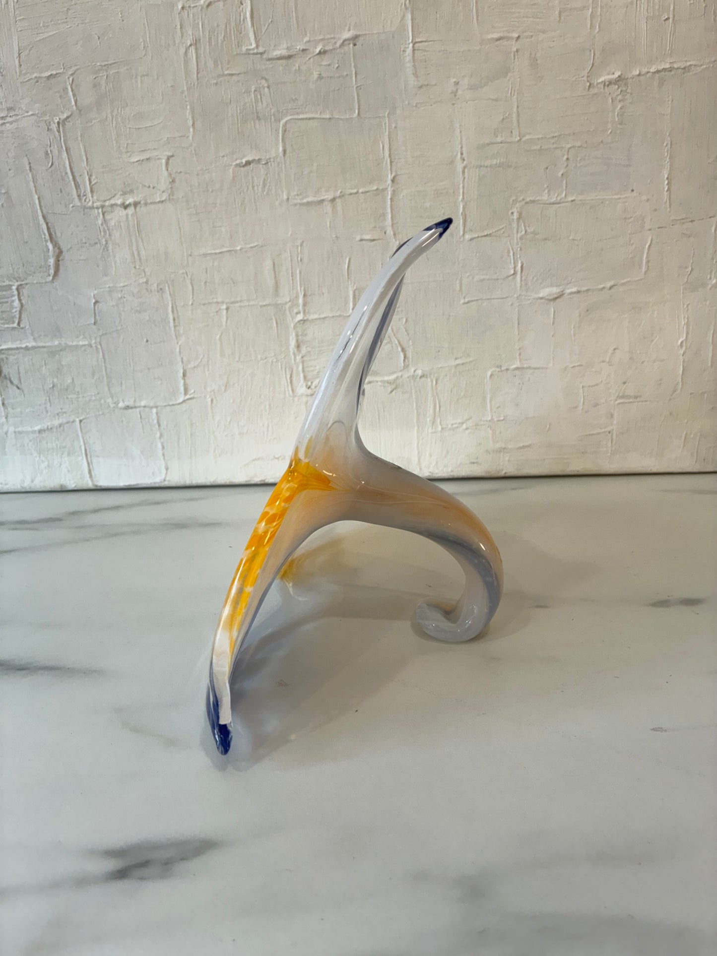 Italian Murano Sculpted Glass Flower Sculpture
