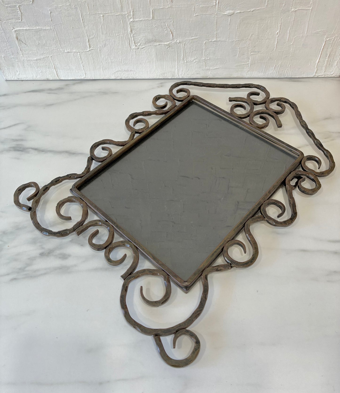 Fused Iron Scrolling Spiral Wall Photo Frame