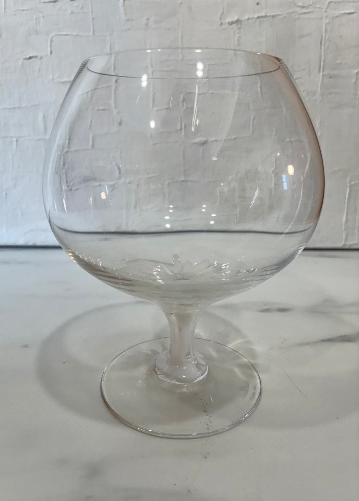 Crystal Rosenthal Glass-blown Snowflower Confetti Brandy Glasses sold as set of 4