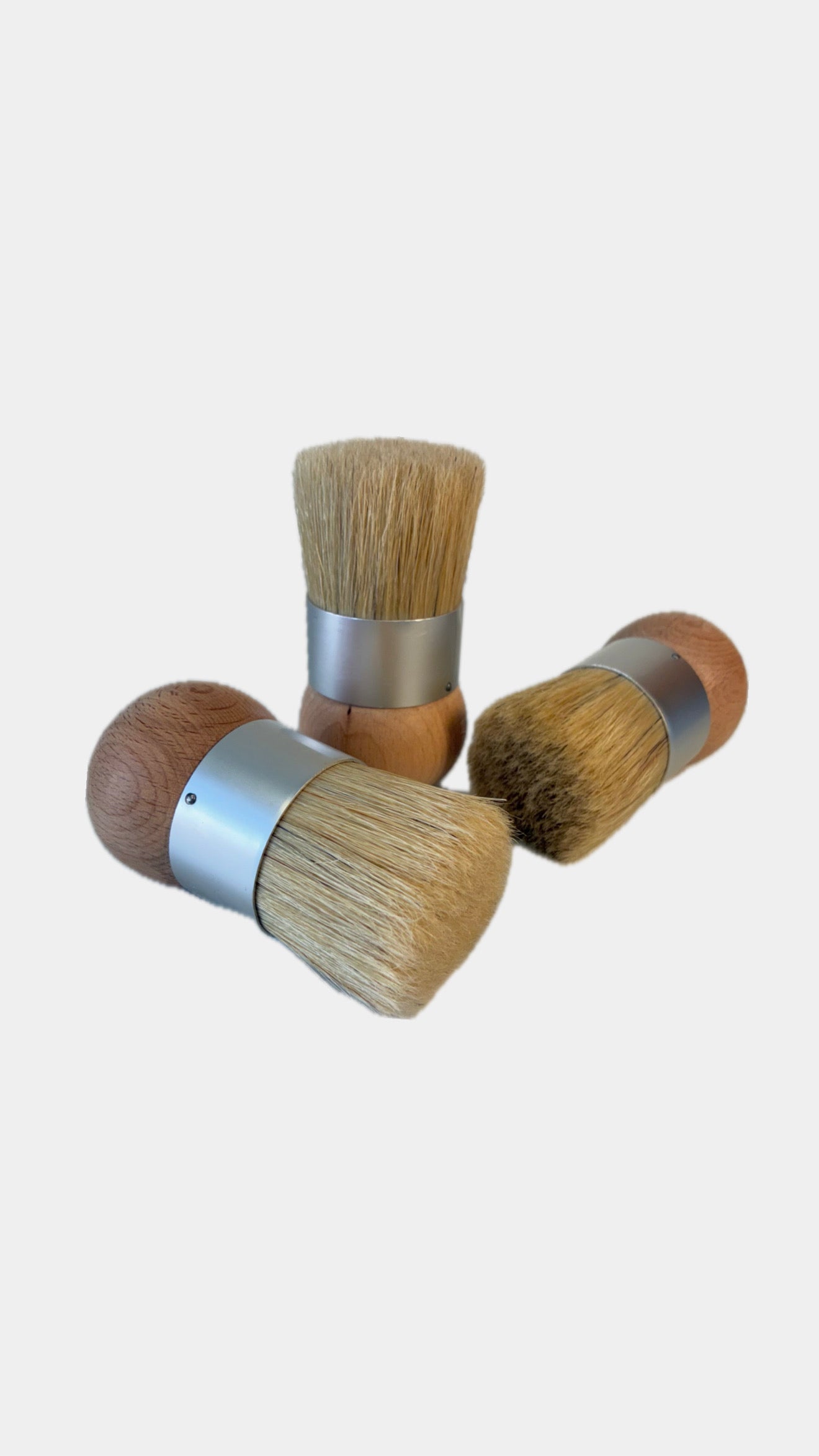 Ergonomic 2” Palm Handle Boar Bristle Wax Brush