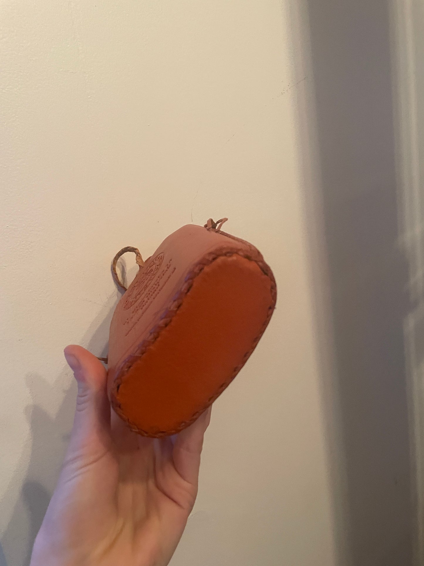 Vintage Leather “Zubrowska” Polish Vodka Flask (empty)