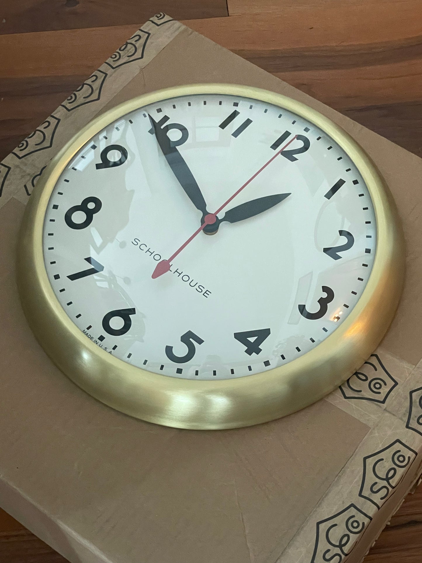 Brass Kennedy Clock by SchoolHouse
