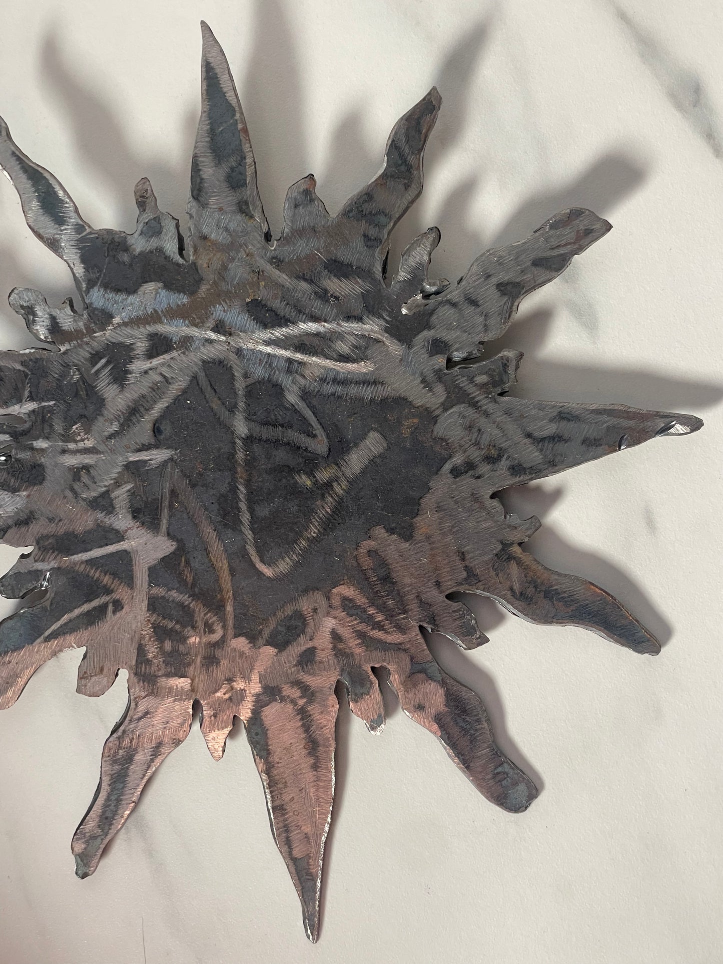 Handmade Recycled Steel Sun and Moon Wall Art