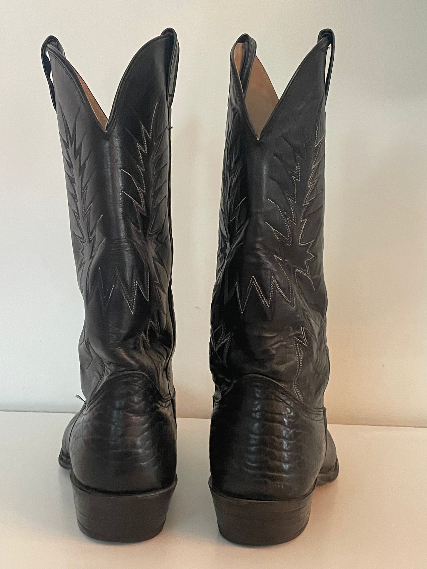 90’s Nocona Size 9 Black Leather Western Boots