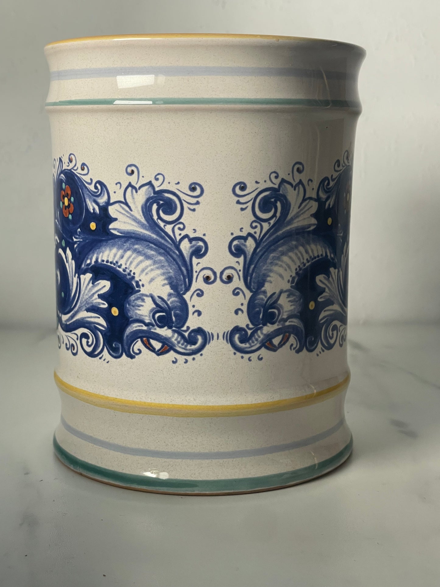 Vintage Italian Deruta Ceramiche Lidded Jar