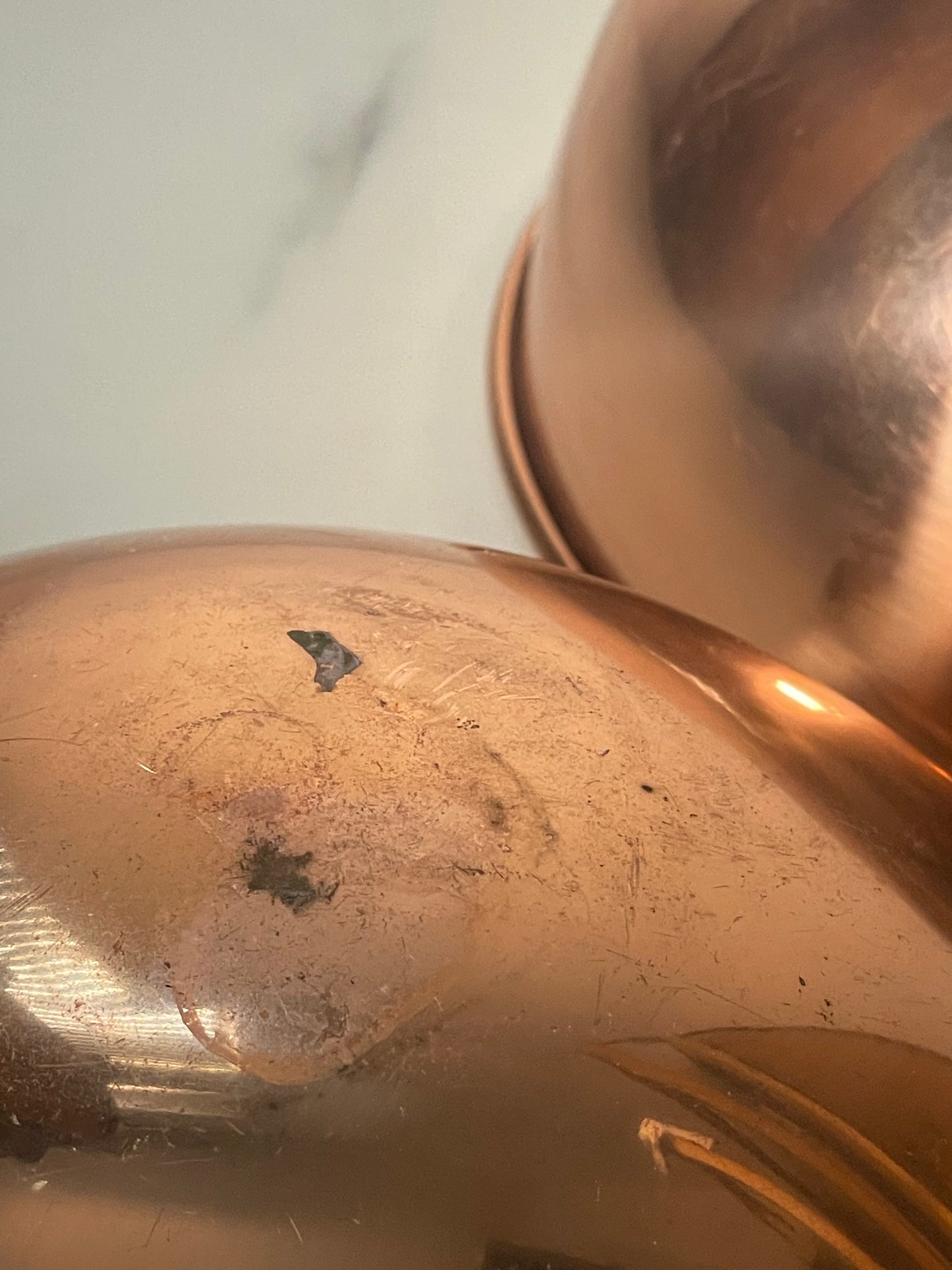 Vintage Copper Nesting Mixing Bowl - Trio