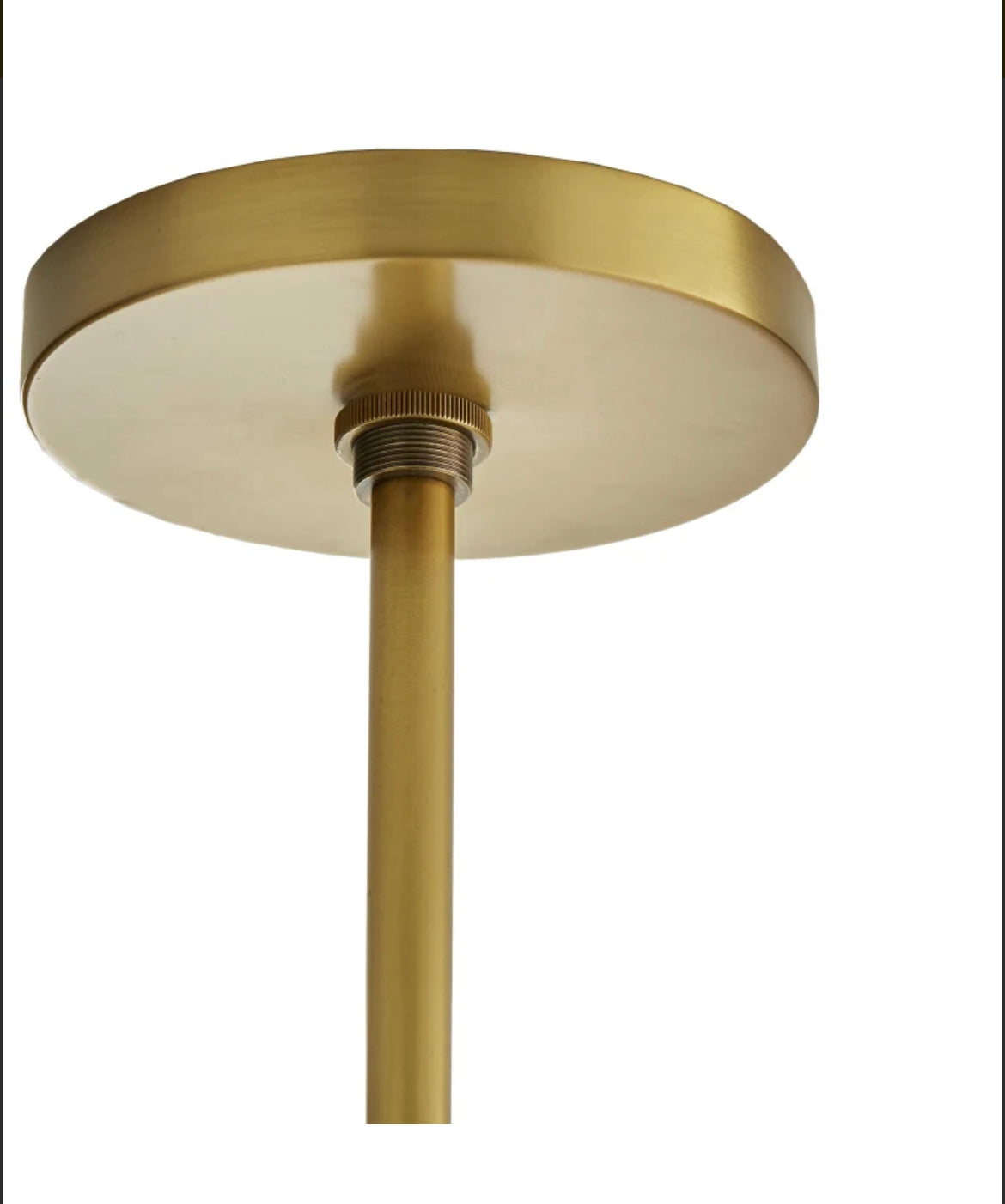 Frosted Smoke & Brass Pendant