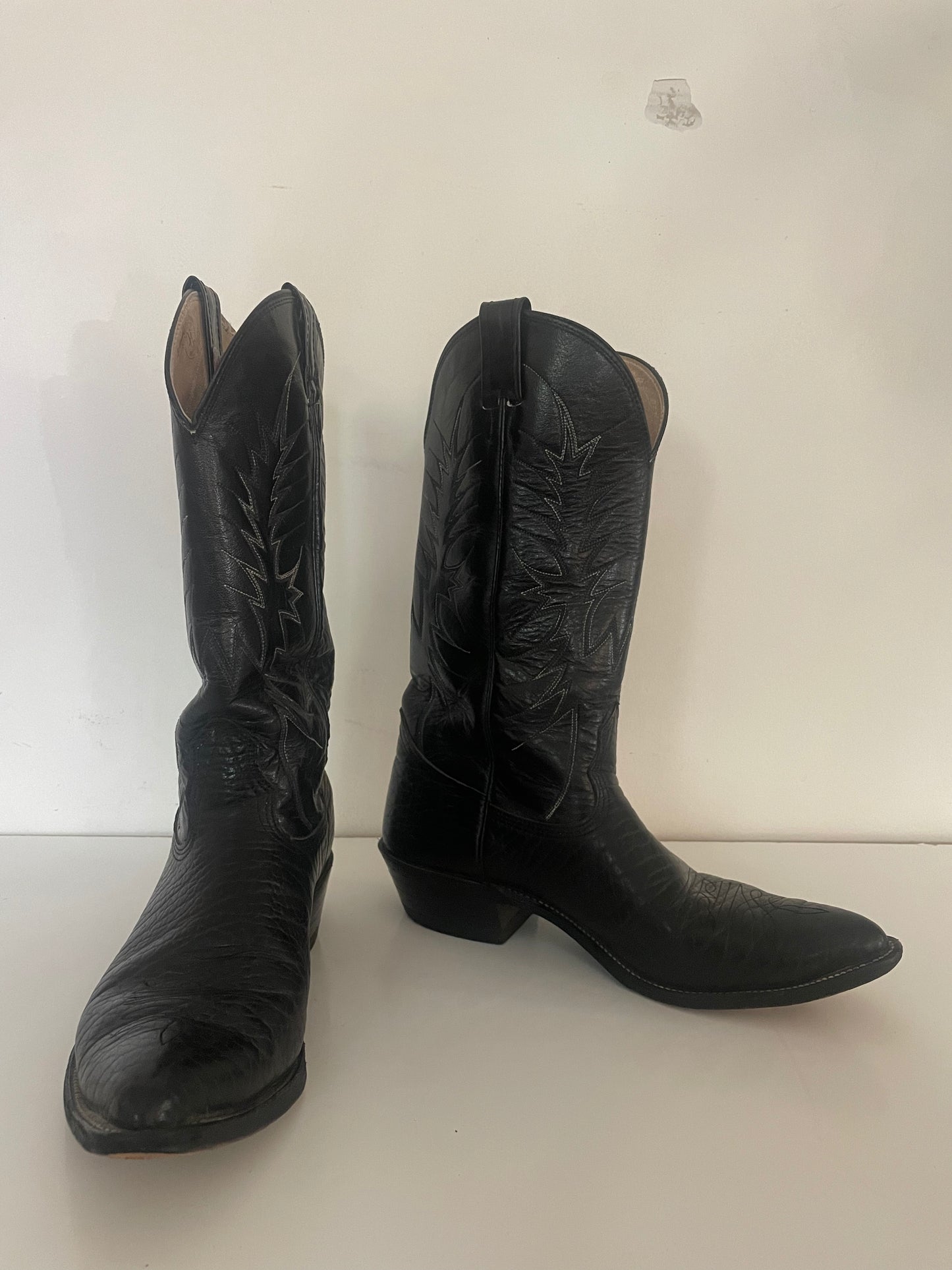 90’s Nocona Size 9 Black Leather Western Boots