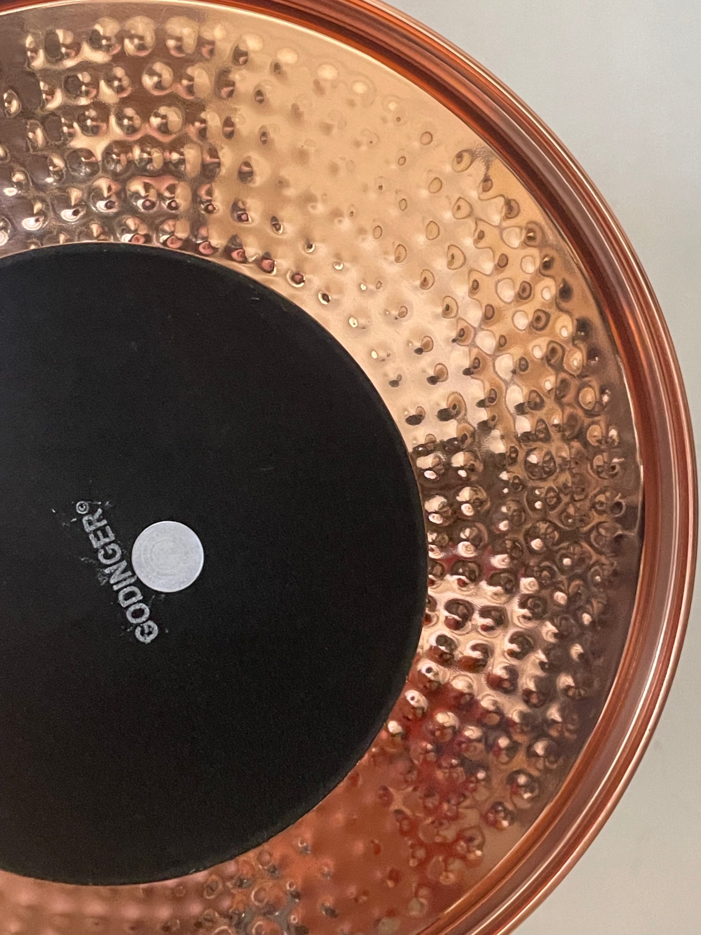 Godinger Hammered Copper Footed Cake Stand with Server