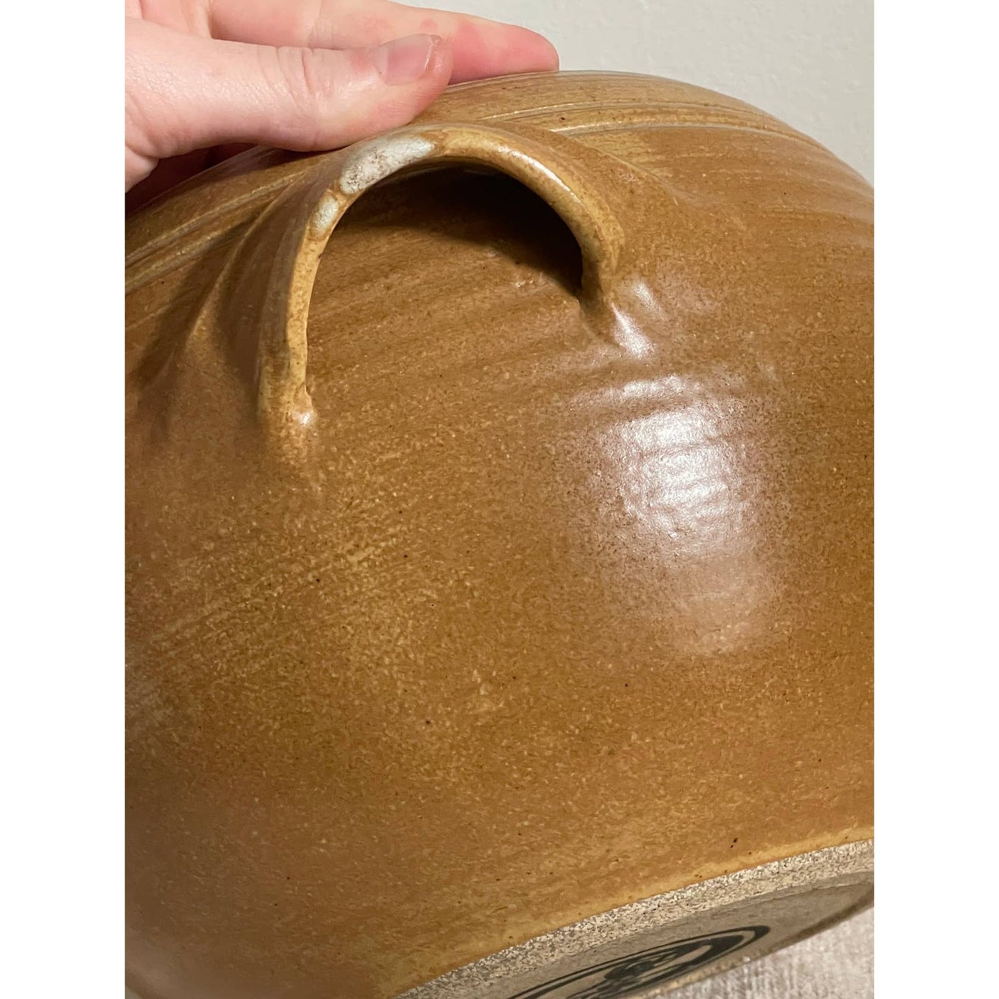 Large French Redware Bowl Planter by Brooke