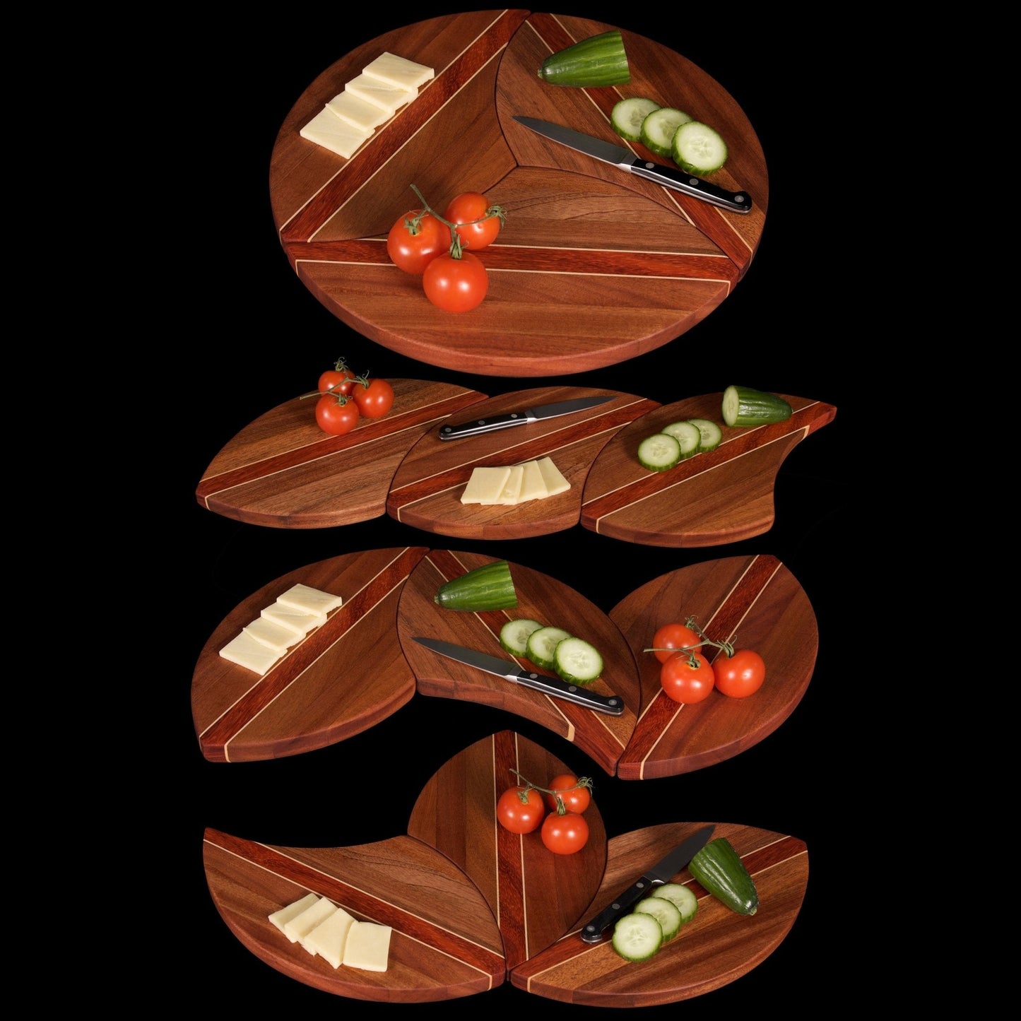 Wooden Serving Board Trio by David Levy