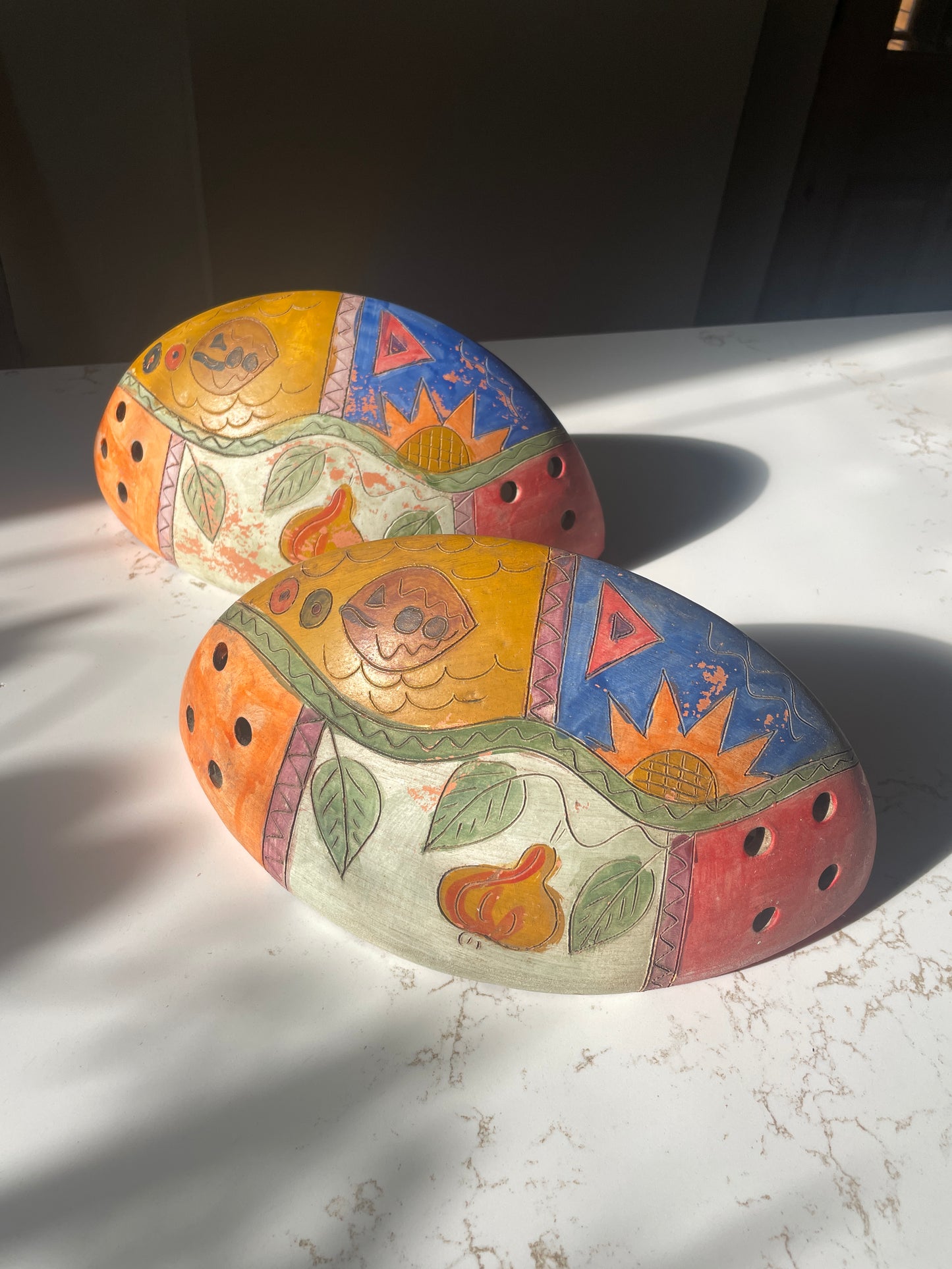Talavera Harvest Crescent Wall Planters
