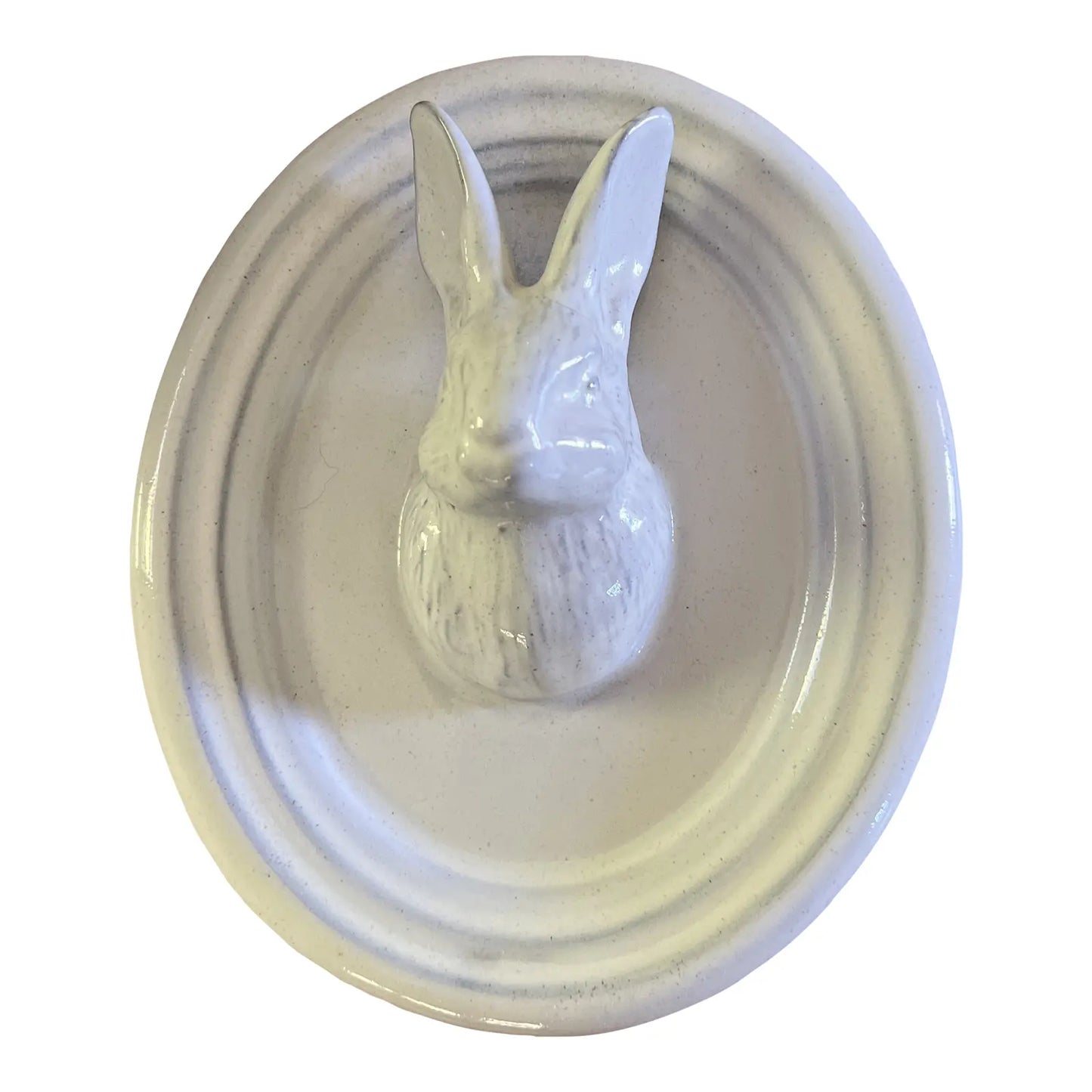 Ceramic Bunny Bust Wall Plaque by Yarnnakarn