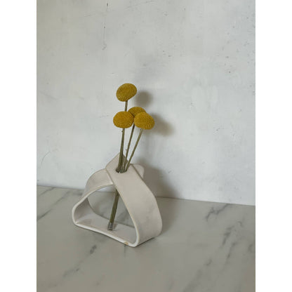 Cream White Forget Me Knot Dried Flower Sprig Display Vase