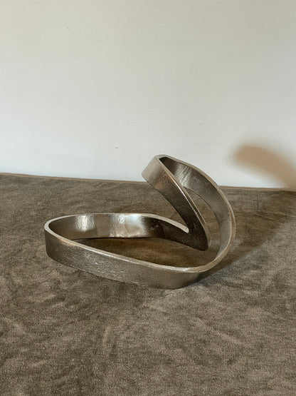 Large Silver Metal Knot Sculpture