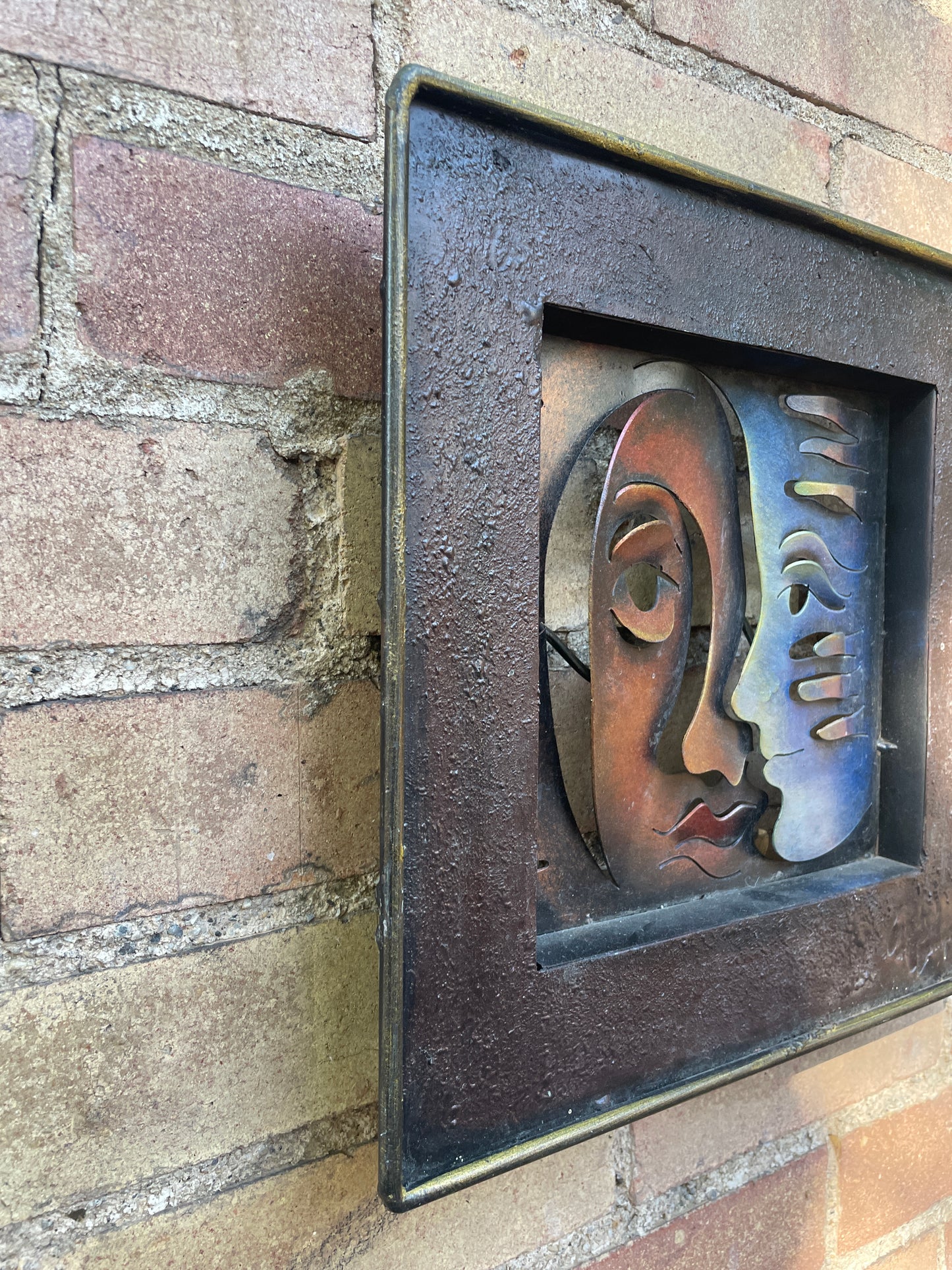 Fire and Ice Dual Face Metal Art, signed by Andres Martin Del Campo