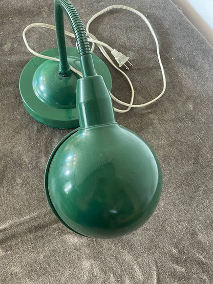 Vintage Dark Green Weighted Gooseneck Task Lamp