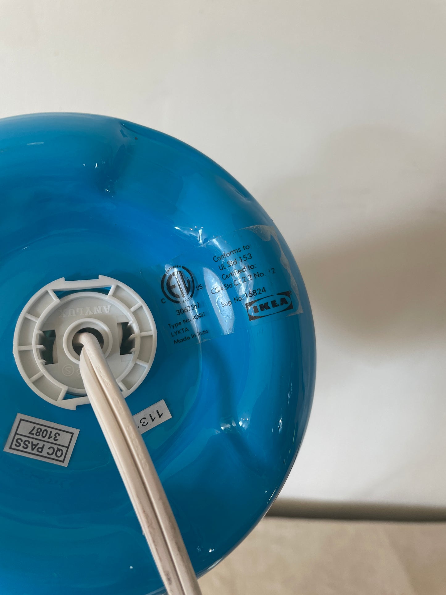 Vintage Blue Ikea Lykta Lamp