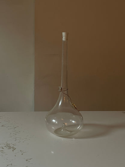Italian Glass Jacopo Poli “Grappa” Bottle Decanter with Metal work design