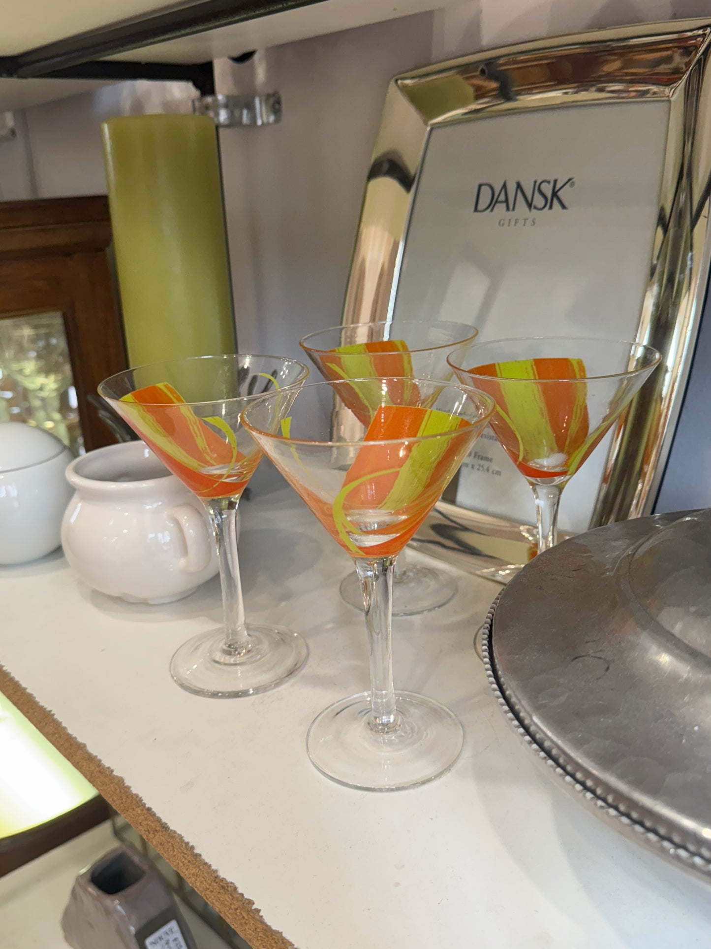 MCM Cointreau Abstract Martini Stemware sold as set of 4