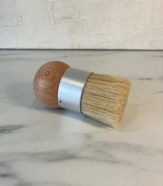 Ergonomic 2” Palm Handle Boar Bristle Wax Brush