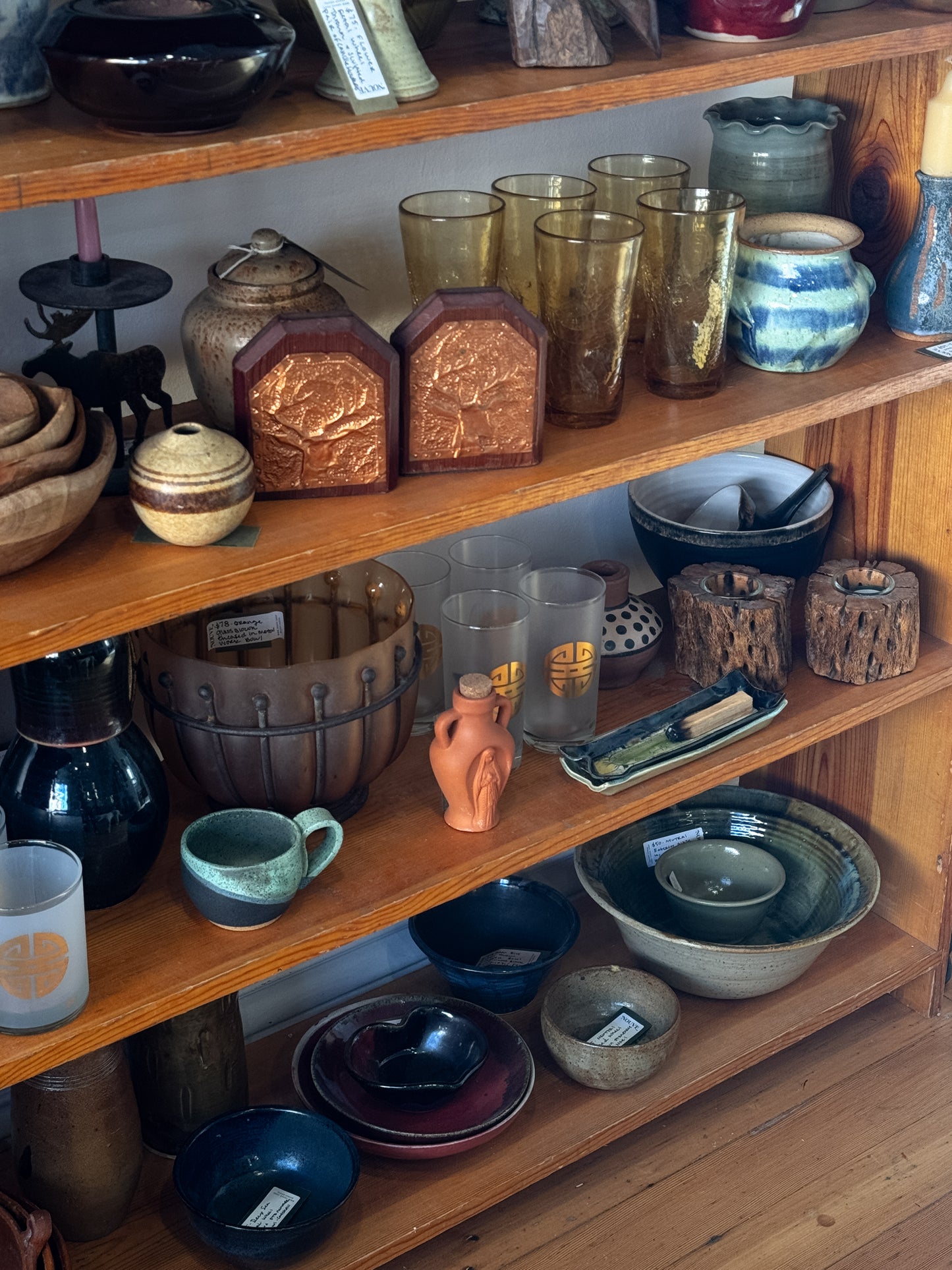 Vintage Terracotta Holy Water Vessel with Cork