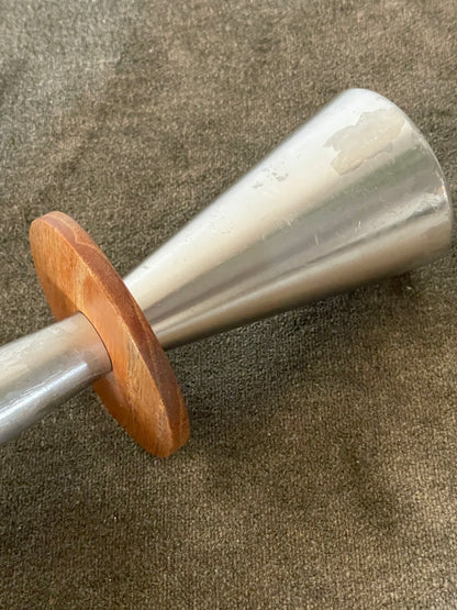 Modernist Metal and Wood Candle holder