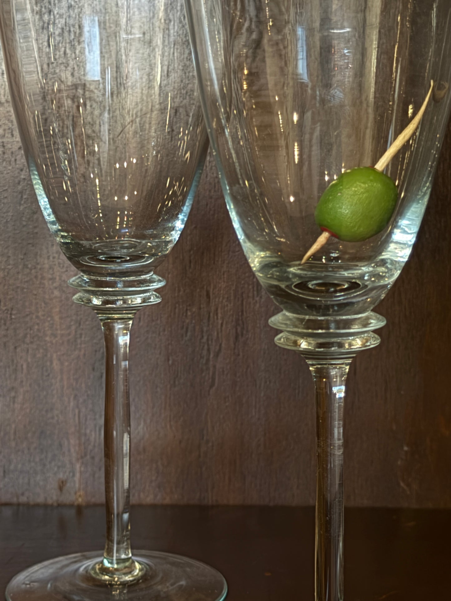 Crystal Glass Saucer Stem Occasion Ware - Set of 4