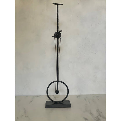 Wrought Iron Unicycle Sculpture