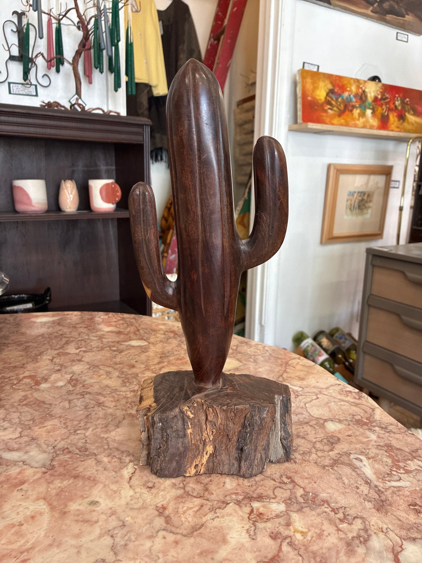 Vintage 1970 Ironwood Seguaro Cactus Sculpture