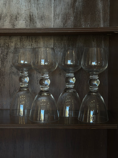 Glass Blown Dual Head Eine and Cocktail Glasses