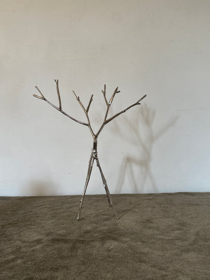 Metal Twig Reindeer Sculpture