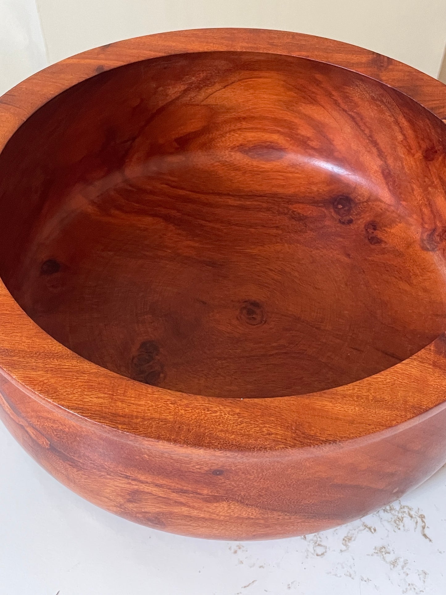 Large Hand carved and Turned Mexican Guamuchil Wood Salad Bowl
