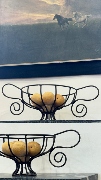 Handcrafted in Haiti, Iron Wire Work Bowl