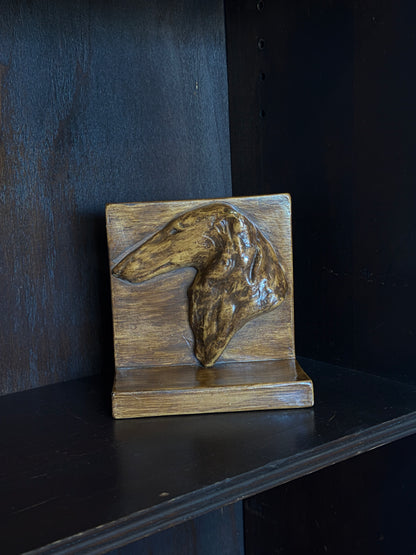 Ceramic Dog Bust Bookend