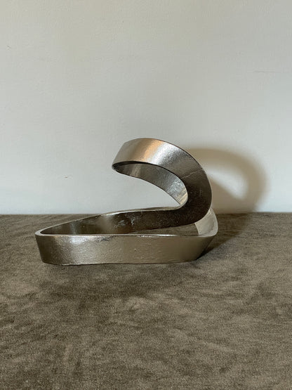 Large Silver Metal Knot Sculpture