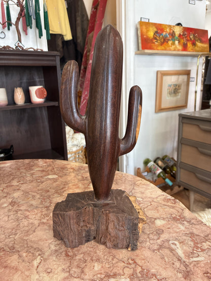 Vintage 1970 Ironwood Seguaro Cactus Sculpture