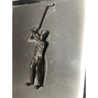 1975 Metal Golfer Art by Cathedral Arts