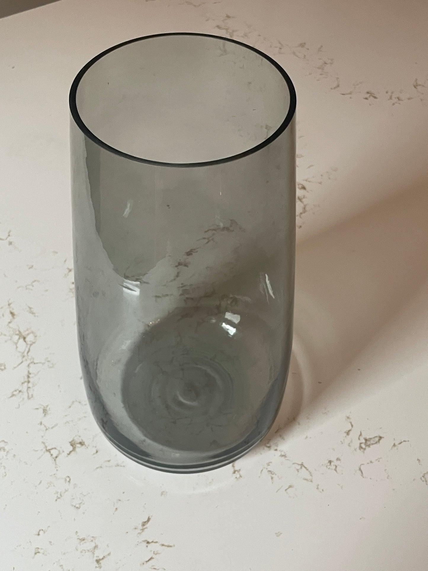 Transparent Grey Modern Glass Vase
