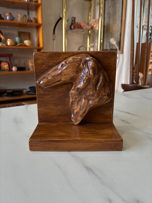 Ceramic Dog Bust Bookend