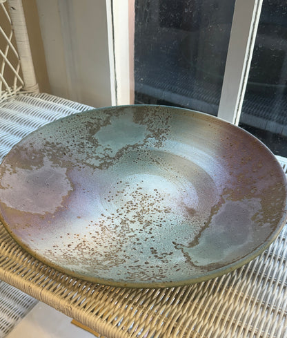 Tony Evan’s Studio Pottery Collectible Raku Fired, Modernist Bowl, signed #82