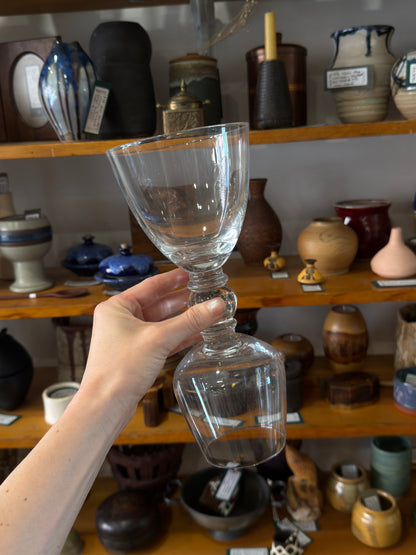 Glass Blown Dual Head Eine and Cocktail Glasses