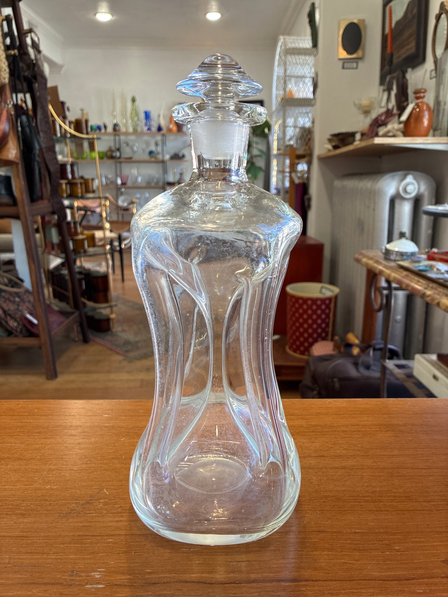 Danish Holmegaard Kluk Flaske Glass Decanter & Glass Cork