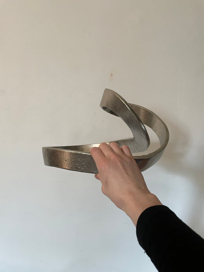 Large Silver Metal Knot Sculpture